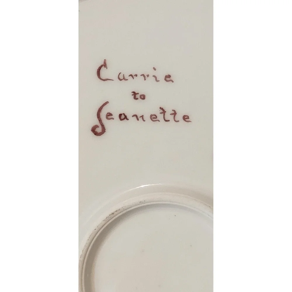 W. G.‎ & Co. France Pink Rose Dinner Plate Scalloped Edge